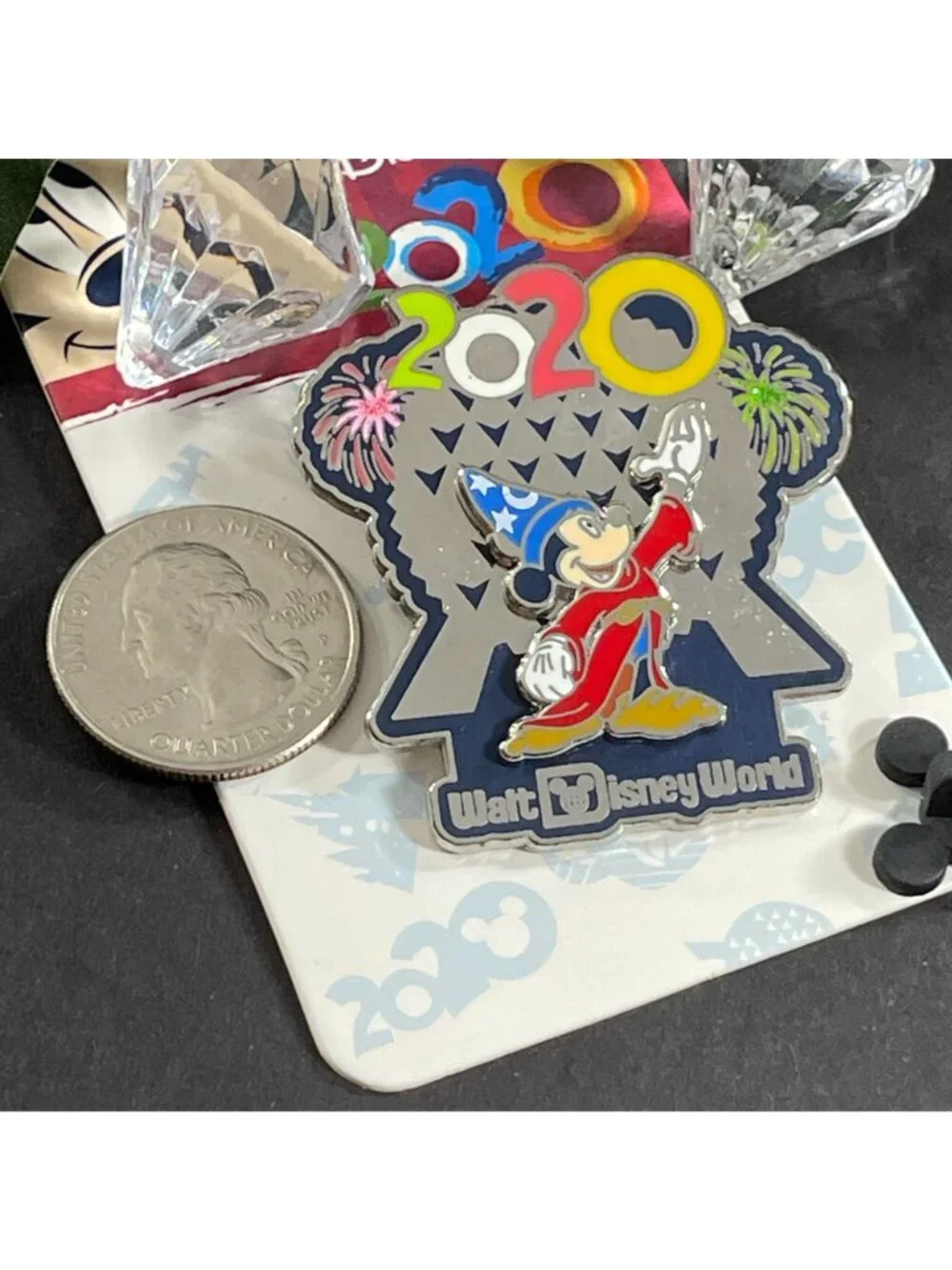 Disney Sorcerer Trading Pin Mickey Mouse Epcot 2020 Badge Lapel Pin Brooch Gift